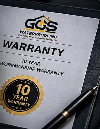 Ground Guard 10-year workmanship warranty document