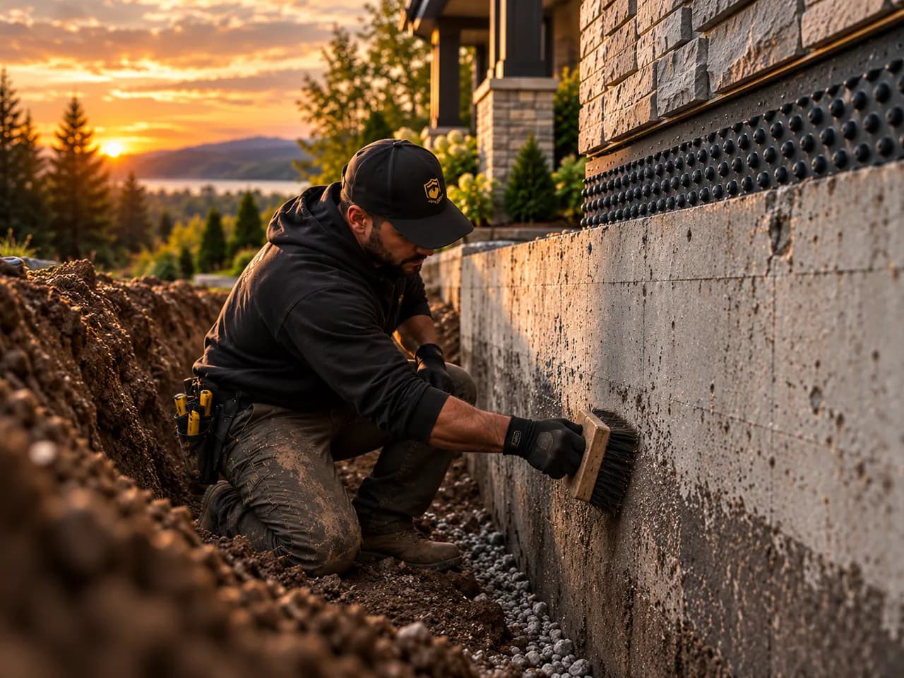 Prepare foundation drain during weeping tile & connected drainage work