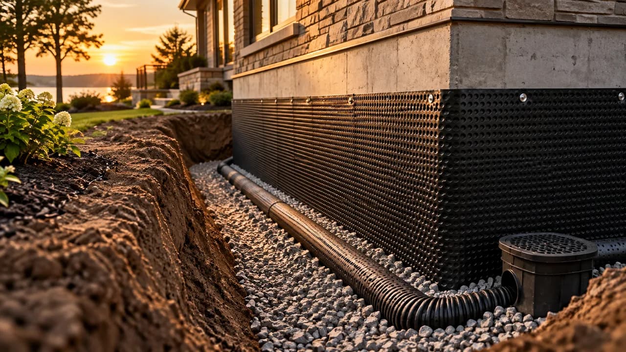 Exterior Waterproofing service example
