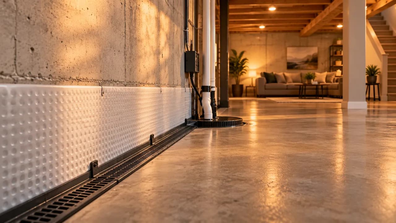 Interior Waterproofing service example